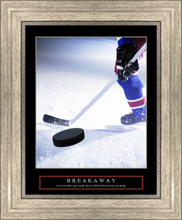 Framed Breakaway-Slap Shot Print