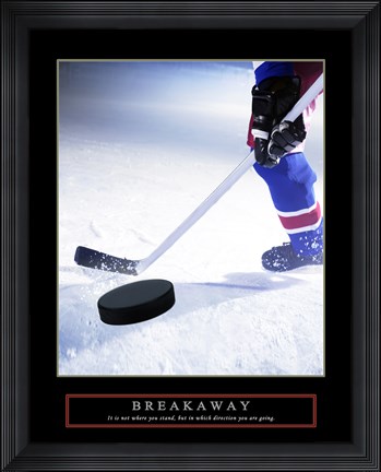 Framed Breakaway-Slap Shot Print