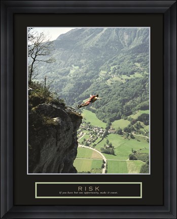 Framed Risk - Cliff Jumper Print