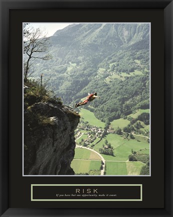 Framed Risk - Cliff Jumper Print