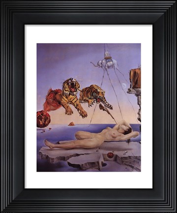 Framed String Caused by the Flight of a Bee Around a Pomegranate, A Second Before Awakening, c.1944 Print