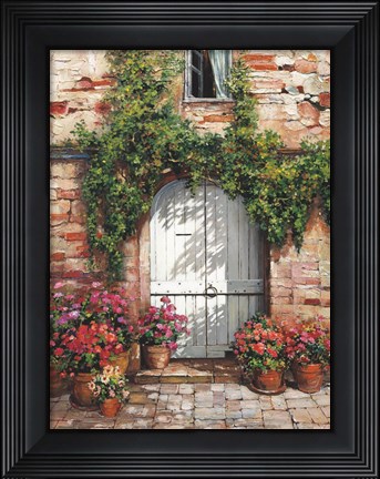 Framed Wooden Doorway, Siena Print