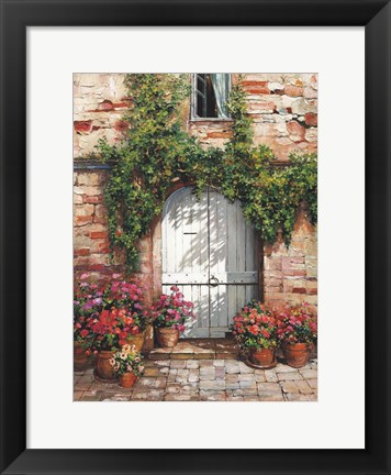 Framed Wooden Doorway, Siena Print