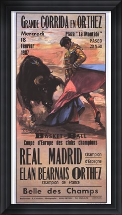 Framed Grande Corrida En Orthez Print