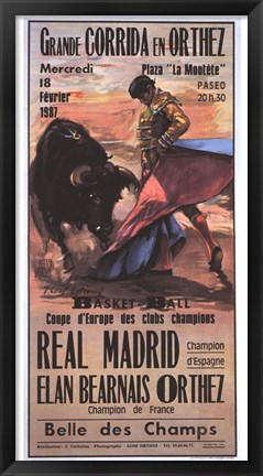 Framed Grande Corrida En Orthez Print