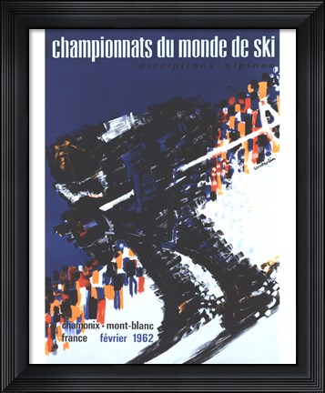 Framed Chamonix World Championships Print