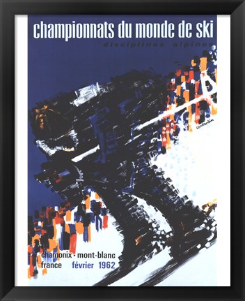Framed Chamonix World Championships Print