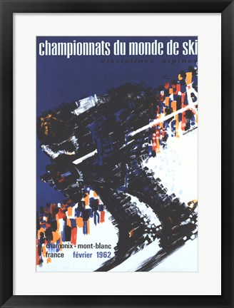 Framed Chamonix World Championships Print