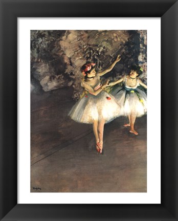 Framed Two Dancers on a Stage Print