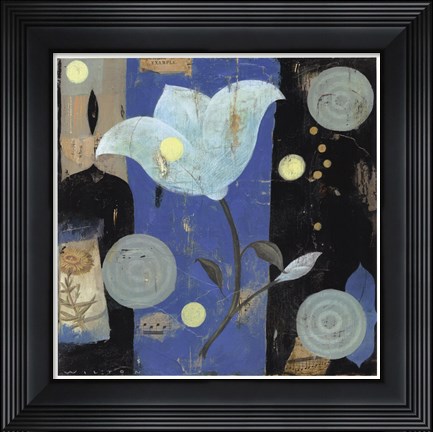 Framed White Flower Two Print