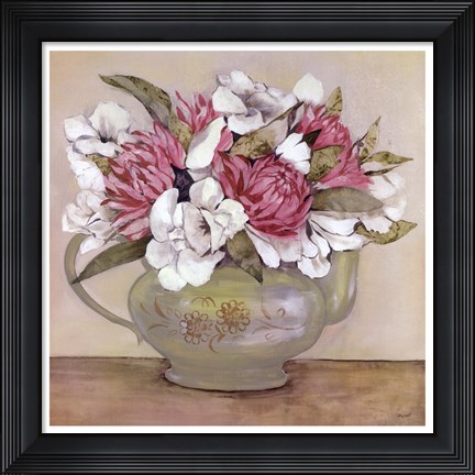 Framed Floral Teapot II Print