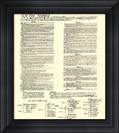 Framed Constitution (Document) Print