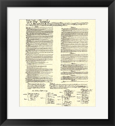 Framed Constitution (Document) Print