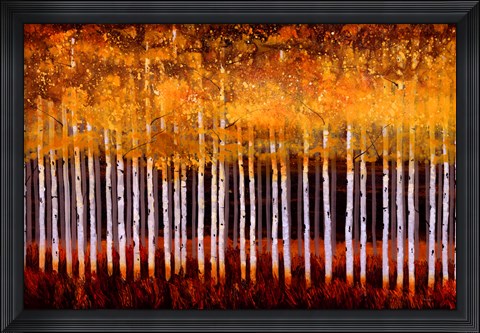 Framed Golden Aspens Print