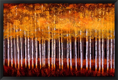 Framed Golden Aspens Print