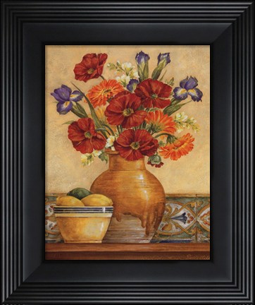 Framed Salsa Poppies - Mini Print