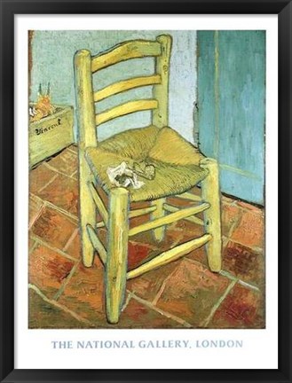 Framed Van Gogh&#39;s Chair Print