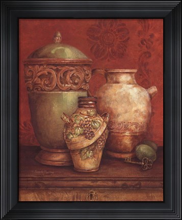 Framed Tuscan Urns I - Mini Print