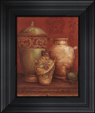 Framed Tuscan Urns I - Petite Print