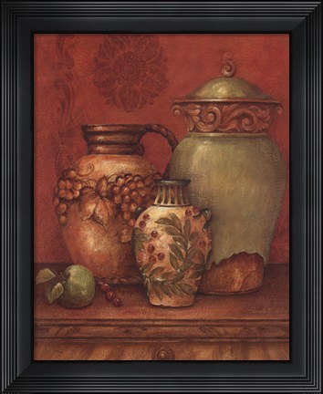 Framed Tuscan Urns II - Mini Print