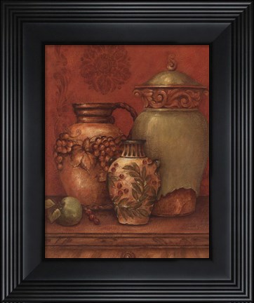 Framed Tuscan Urns II - Petite Print