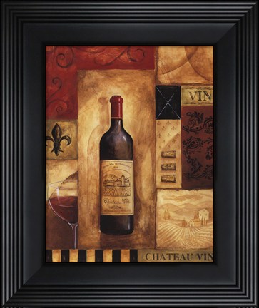 Framed Chateau Vin - Petite Print
