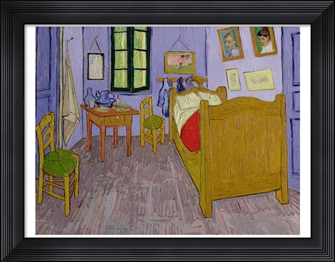 Framed Bedroom at Arles, c.1887 Print
