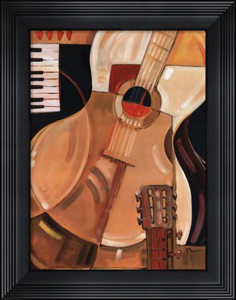 Framed Abstract Guitar - Mini Print