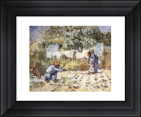 Framed First Steps (after Millet), c.1890 Print