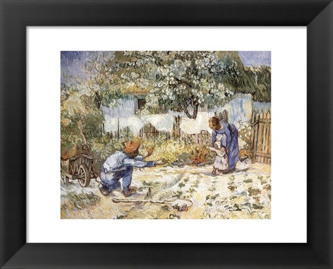 Framed First Steps (after Millet), c.1890 Print