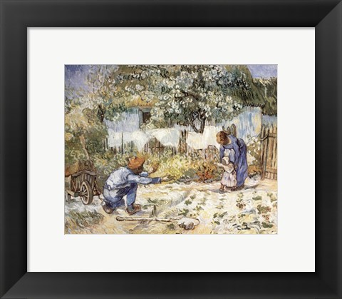 Framed First Steps (after Millet), c.1890 Print