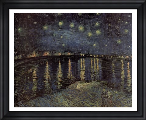 Framed Starry Night over the Rhone, c.1888 Print