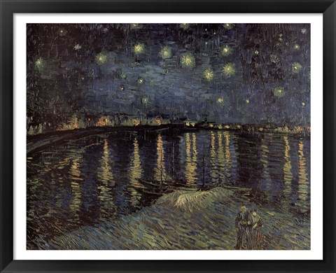 Framed Starry Night over the Rhone, c.1888 Print
