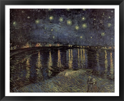 Framed Starry Night over the Rhone, c.1888 Print