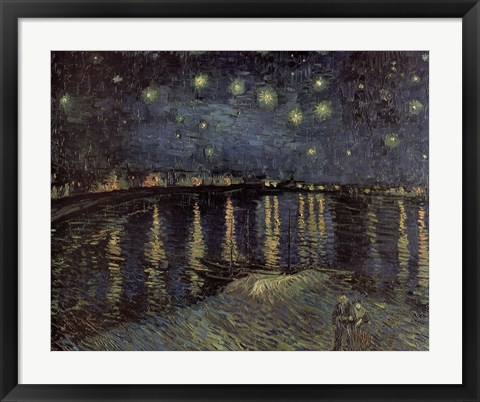 Framed Starry Night over the Rhone, c.1888 Print