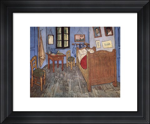 Framed Bedroom at Arles, c.1887 Print
