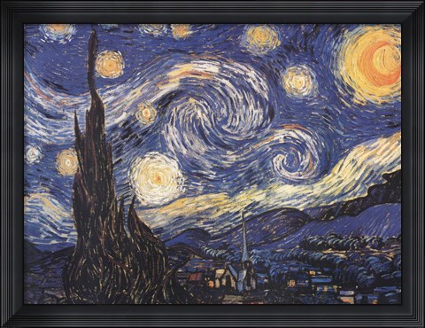 Framed Starry Night Print
