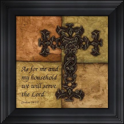 Framed Tuscan Cross I Print