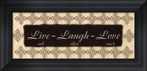 Framed Wtlb, Taupe ScrollLll Print