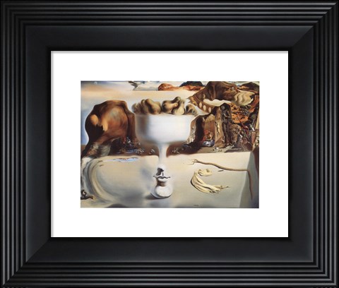 Framed Apparition of Face and Fruit Dish on a Beach, c.1938 Print