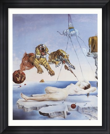 Framed Dream Caused by the Flight of a Bee Around a Pomegranate, A Second Before Awakening, c.1944 Print