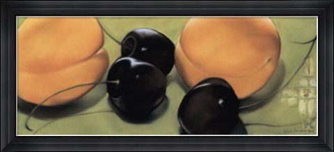 Framed Apricots &amp; Cherries Print