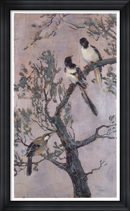 Framed Magpies and Friends Print