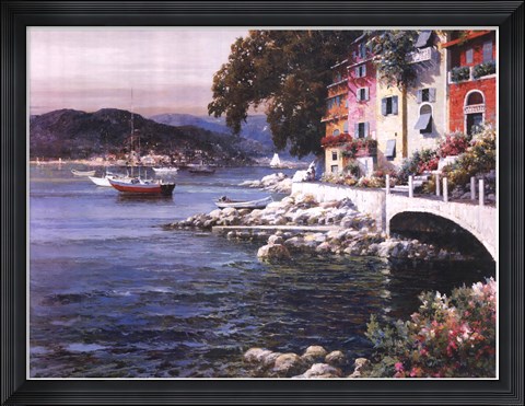 Framed Seaside Terrace Print