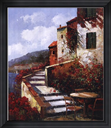 Framed Mediterranean Villa II Print