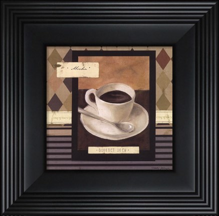 Framed Drinking Mocha Coffee Print
