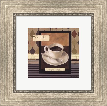 Framed Drinking Mocha Coffee Print