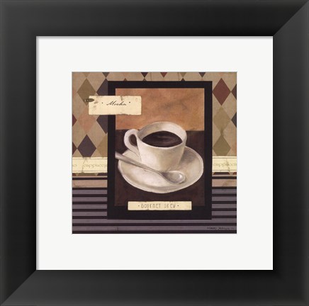 Framed Drinking Mocha Coffee Print