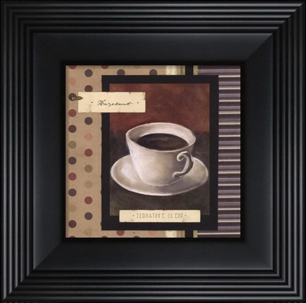 Framed Drinking Hazelnut Coffee Print