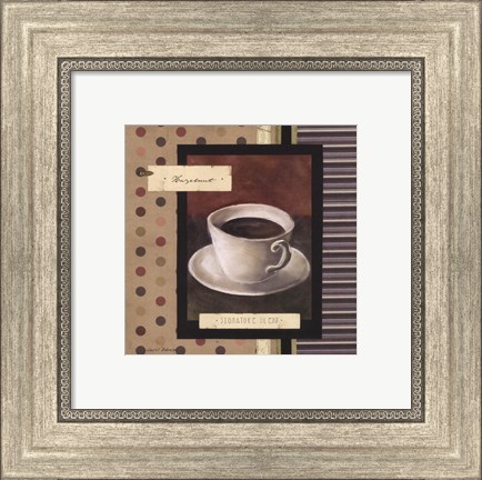 Framed Drinking Hazelnut Coffee Print